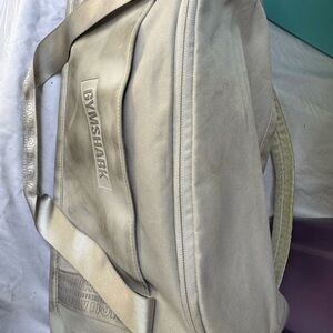 Gymshark Men's Duffel Bag — Light Beige Canvas